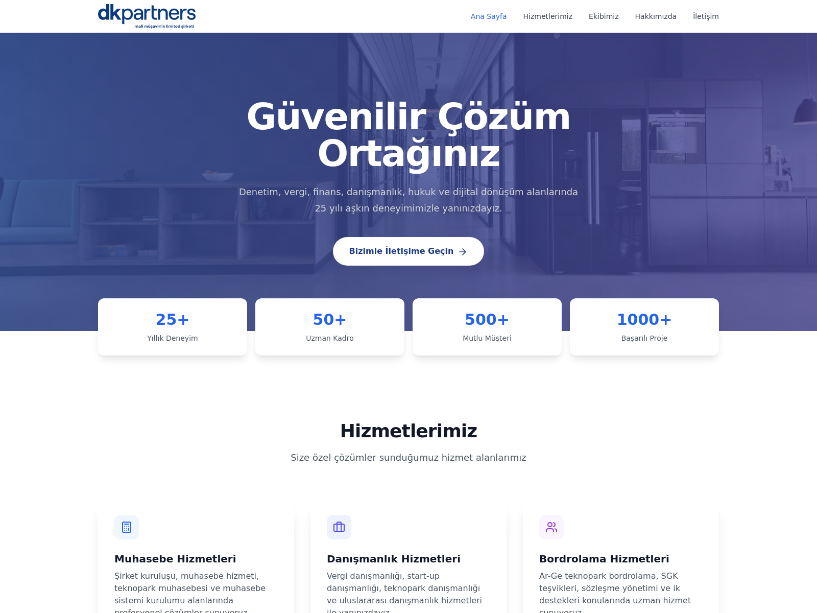DK Denetim – Kurumsal Web Sitesi